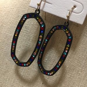 Multi Colored Black earrings NEW